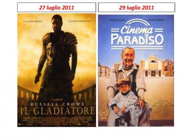 Programmazione 27 e 29 Luglio